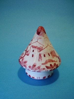 Ceramiche d-Arte di Albisola - Bianco Natale. Maiolica in Antico Savona, rosa.